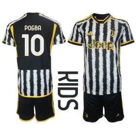 Baby Fußballbekleidung Juventus Paul Pogba #10 Heimtrikot 2023-24 Kurzarm (+ kurze hosen)